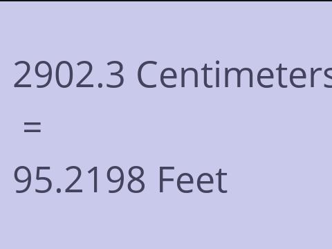 2902.3 CM TO FEET