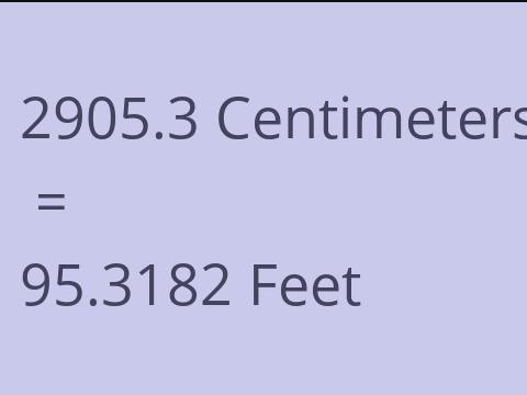 2905.3 CM TO FEET