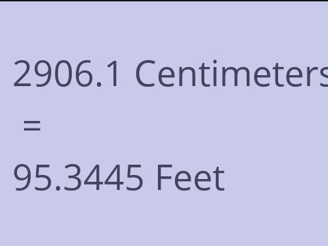 2906.1 CM TO FEET