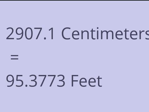 2907.1 CM TO FEET