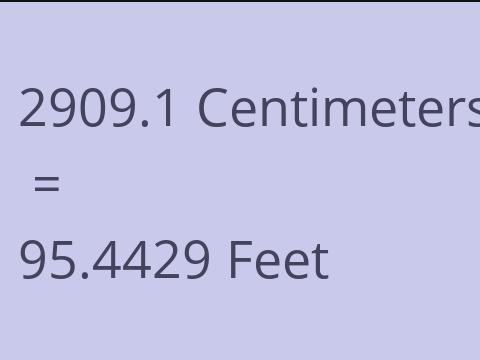 2909.1 CM TO FEET