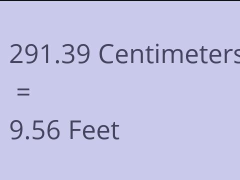 291.39 CM TO FEET