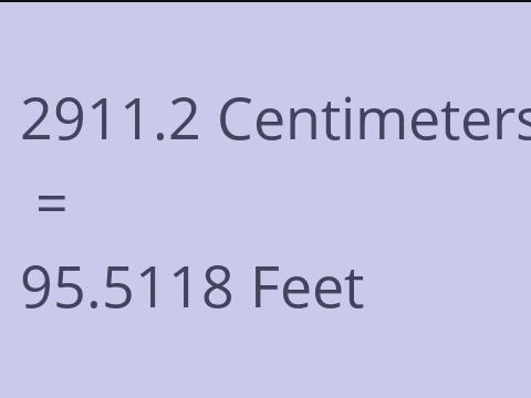 2911.2 CM TO FEET