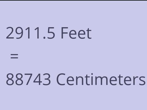 2911.5 FEET TO CM