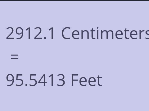 2912.1 CM TO FEET