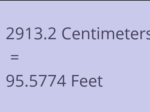 2913.2 CM TO FEET