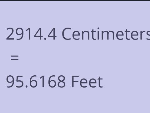 2914.4 CM TO FEET