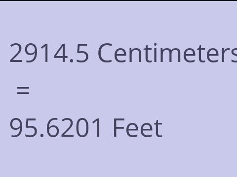 2914.5 CM TO FEET