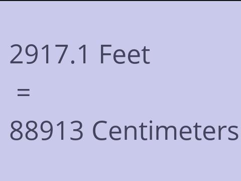 2917.1 FEET TO CM