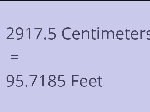 2917.5 CM TO FEET