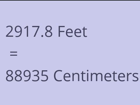 2917.8 FEET TO CM