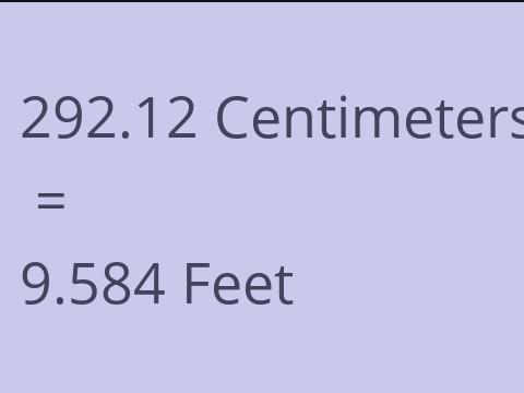 292.12 CM TO FEET