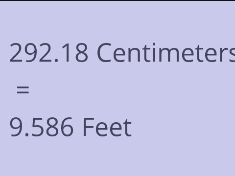 292.18 CM TO FEET