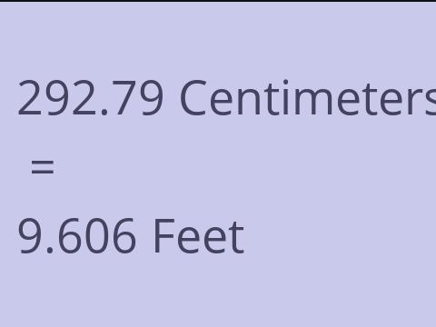 292.79 CM TO FEET