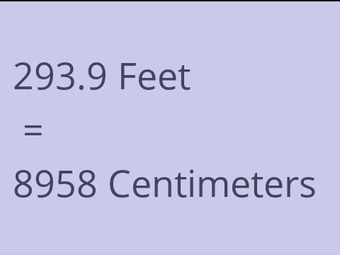 293.9 FEET TO CM