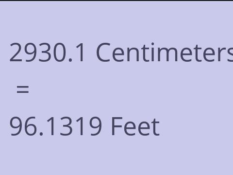 2930.1 CM TO FEET