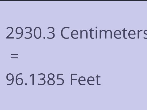 2930.3 CM TO FEET