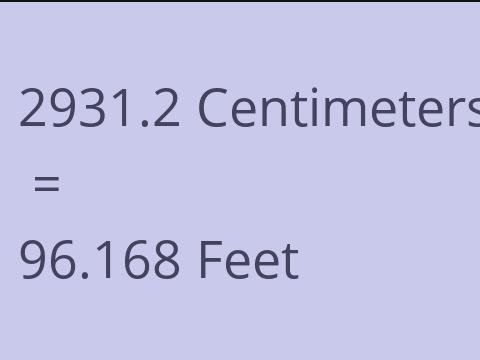 2931.2 CM TO FEET