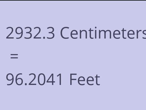 2932.3 CM TO FEET