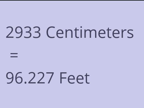 2933 CM TO FEET