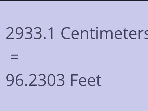 2933.1 CM TO FEET