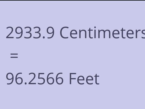2933.9 CM TO FEET