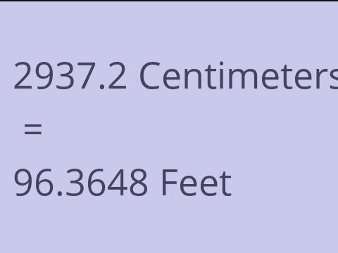 2937.2 CM TO FEET