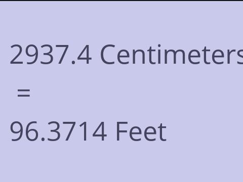 2937.4 CM TO FEET