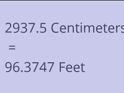 2937.5 CM TO FEET
