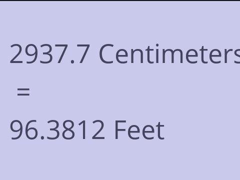 2937.7 CM TO FEET