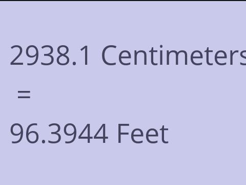 2938.1 CM TO FEET