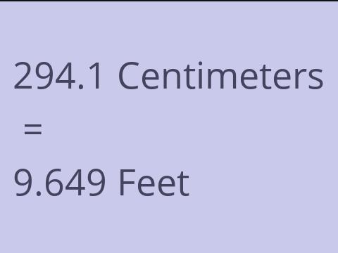 294.1 CM TO FEET