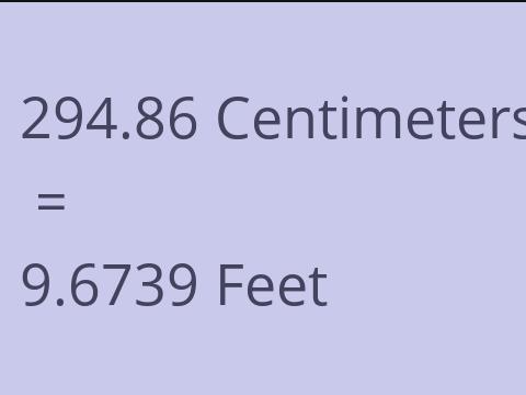 294.86 CM TO FEET