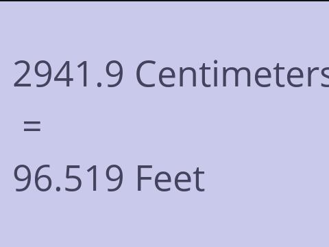 2941.9 CM TO FEET