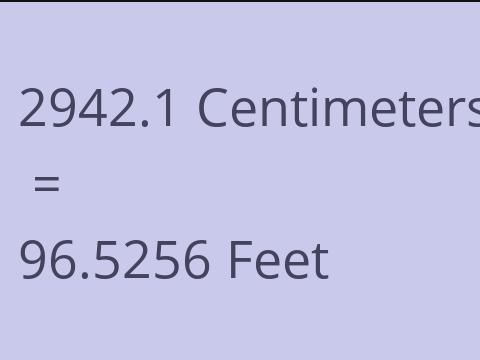 2942.1 CM TO FEET