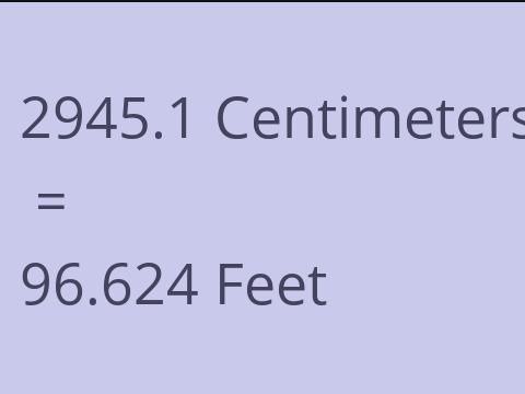 2945.1 CM TO FEET