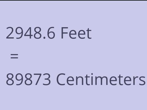 2948.6 FEET TO CM
