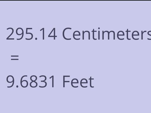 295.14 CM TO FEET