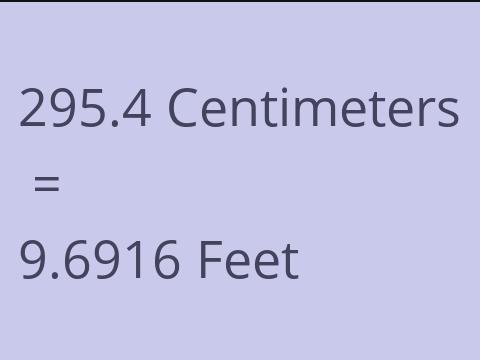 295.4 CM TO FEET