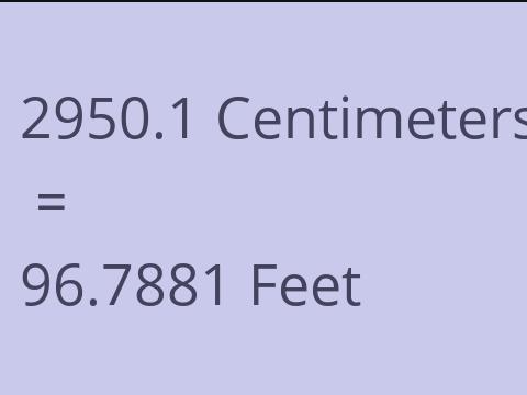 2950.1 CM TO FEET