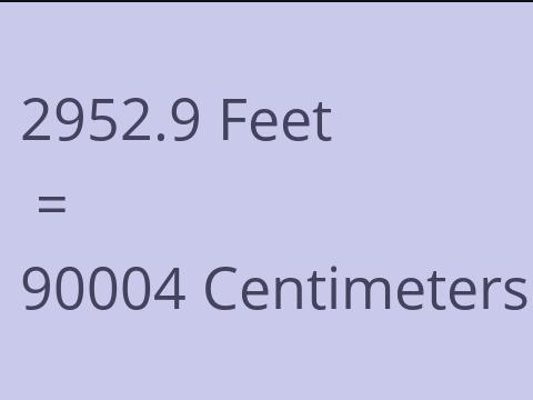 2952.9 FEET TO CM