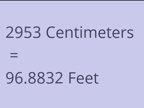 2953 CM TO FEET