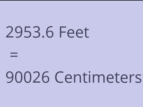 2953.6 FEET TO CM