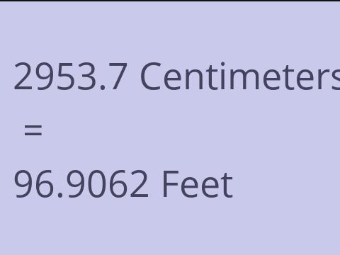 2953.7 CM TO FEET