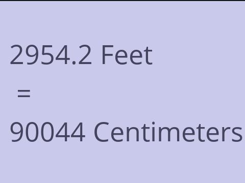 2954.2 FEET TO CM