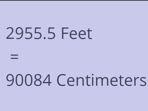 2955.5 FEET TO CM
