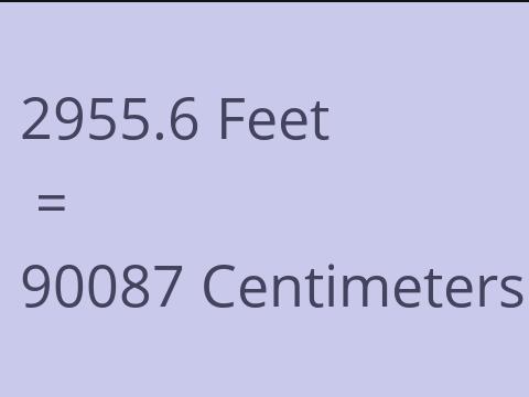2955.6 FEET TO CM