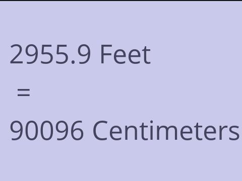 2955.9 FEET TO CM