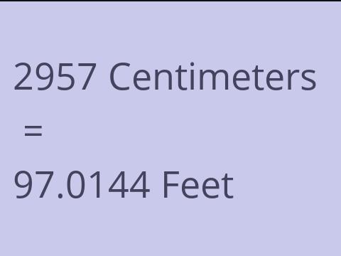 2957 CM TO FEET