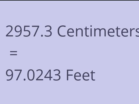 2957.3 CM TO FEET